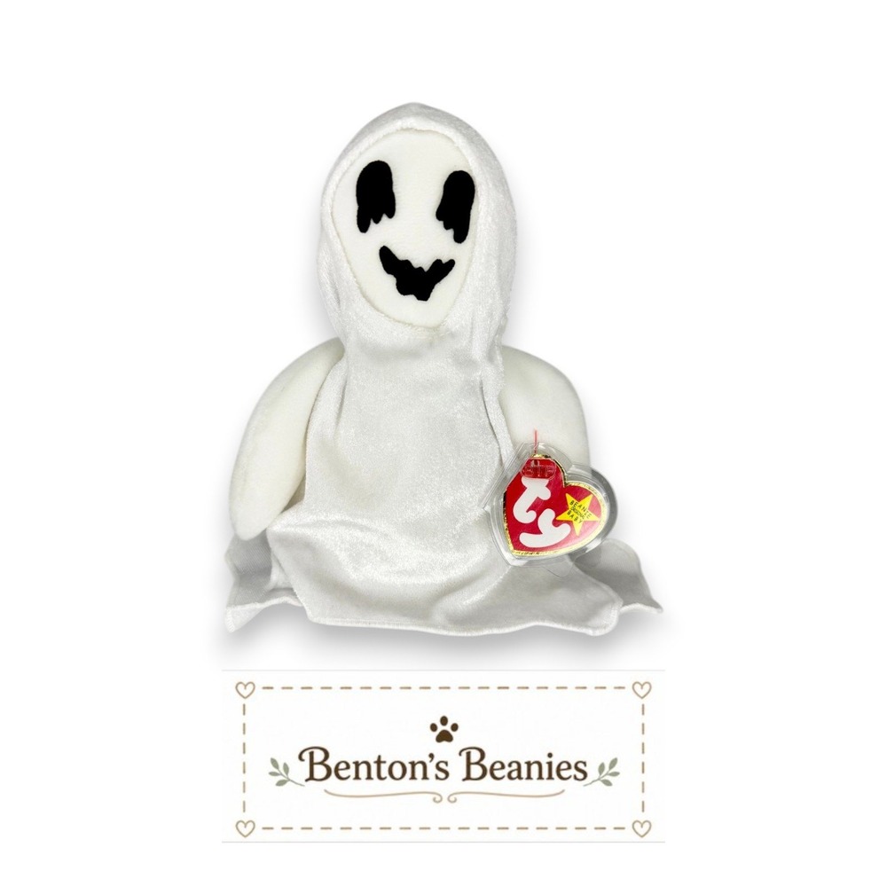 Sheets the Ghost Ty Beanie Baby | Beanie Friendly Ghost 👻 | Mint Heart Tag ⭐